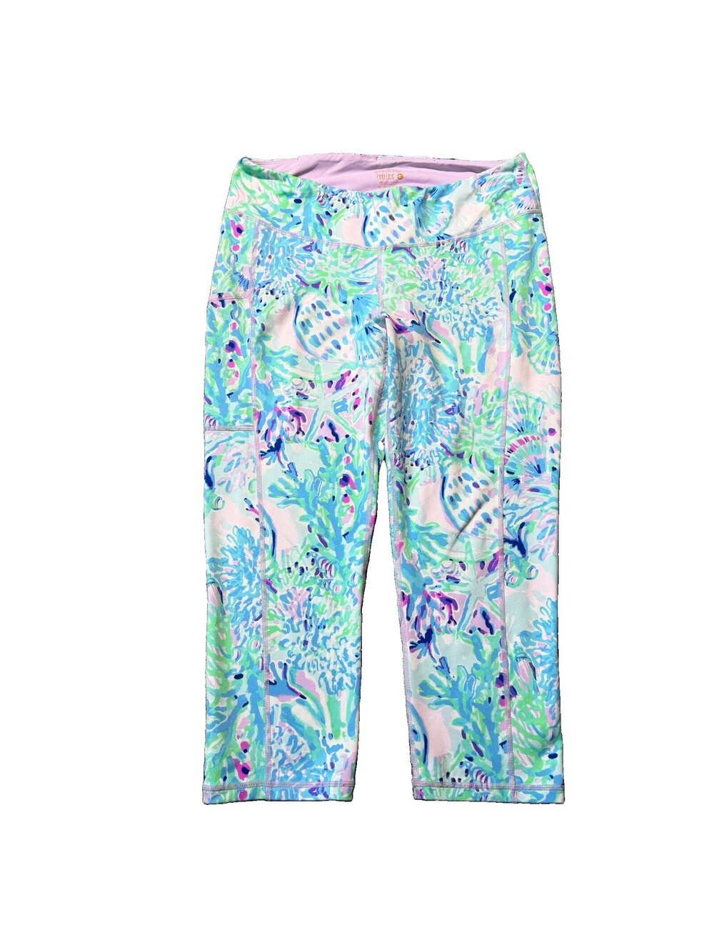 Lilly Pulitzer Luxletic Weekender Crop Leggings Shell Of A Party Women Large